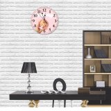 yanfind Fashion PVC Wall Clock Candy Dessert Donut Doughnut Girly Indulgence Nails Neon Treat Mute Suitable Kitchen Bedroom Decorate Living Room