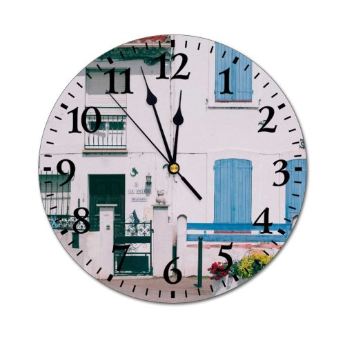 yanfind Fashion PVC Wall Clock Apartment Architecture Building Cement City Classic Concrete Construction Design Detail District Door Mute Suitable Kitchen Bedroom Decorate Living Room