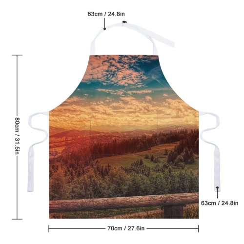 yanfind Custom aprons 4k Clouds Daylight Forest Landscape Landscapes Mountains Outdoors Scenic Sky Sunshine white white-style1 70×80cm