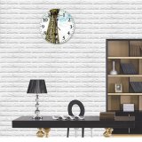 yanfind Fashion PVC Wall Clock Attract Building Center Central City Cloudy Construction Contemporary Design Destination Development Mute Suitable Kitchen Bedroom Decorate Living Room