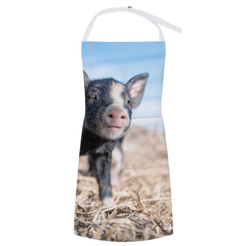 yanfind Custom aprons Adorable Barrier Blurred Countryside Creature Curious Cute Daytime Enclosure Farmland Fauna Fence white white-style1 70×80cm