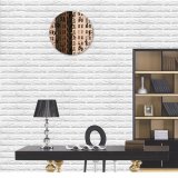 yanfind Fashion PVC Wall Clock Accommodation Aged Architecture Area Building Calm City Complex Condominium Construction Daytime Design Mute Suitable Kitchen Bedroom Decorate Living Room
