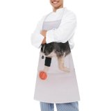 yanfind Custom aprons Active Ball Calm Curious Dog Fluff Friend Friendly Fun Funny white white-style1 70×80cm