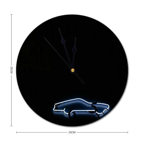 yanfind Fashion PVC Wall Clock Art Dark Abstract Chrome Design Retro Metallic Sharp Stainless Insubstantial Disjunct Mute Suitable Kitchen Bedroom Decorate Living Room