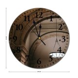 yanfind Fashion PVC Wall Clock Arch Arched Architecture Archway Attract Building Chandelier Classic Corridor Decor Design Mute Suitable Kitchen Bedroom Decorate Living Room