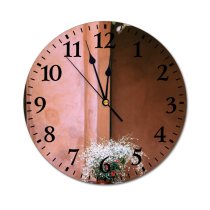 yanfind Fashion PVC Wall Clock Aged Arch Beverage Bloom Bouquet Breakfast Coffee Crockery Cup Dinnerware Mute Suitable Kitchen Bedroom Decorate Living Room