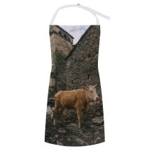 yanfind Custom aprons Architecture Building Cattle Concrete Countryside Cow Farm Home Rock Rural Stone white white-style1 70×80cm