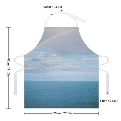 yanfind Custom aprons Aerial Aqua Atmosphere Bay Cloud Colorful Space Crystal Daylight Deep Drone Endless white white-style1 70×80cm