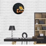 yanfind Fashion PVC Wall Clock Arrangement Chicken Condiment Convenient Cook Cuisine Culinary Delicious Egg From Mute Suitable Kitchen Bedroom Decorate Living Room