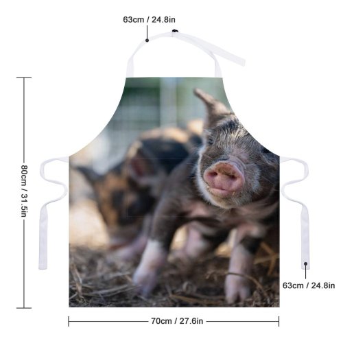 yanfind Custom aprons Adorable Baby Countryside Creature Cute Daytime Domesticated Enclosure Farm Farming Farmland white white-style1 70×80cm
