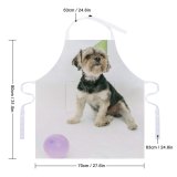 yanfind Custom aprons Adorable Balloon Birthday Celebrate Creature Curious Cute Decorate Dog Event Festive white white-style1 70×80cm