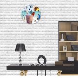 yanfind Fashion PVC Wall Clock Appetizing Bar Beach Berry Blend Blurred Coast Cocktail Cool Cream Cup Daytime Mute Suitable Kitchen Bedroom Decorate Living Room