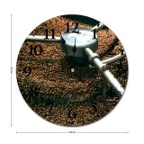 yanfind Fashion PVC Wall Clock Appliance Arabica Aroma Aromatic Automatic Bean Blend Café Cafeteria Caffeine Coffee Mute Suitable Kitchen Bedroom Decorate Living Room