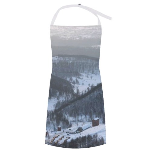 yanfind Custom aprons Mountains Landscape Winter Snow Hills Trees white white-style1 70×80cm