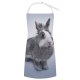 yanfind Custom aprons Adorable Cute Easter Fluffy Fur Grey Light Little Pet Portrait Rabbit white white-style1 70×80cm
