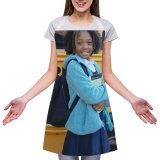 yanfind Custom aprons Afro Backpack Bus Candid Charming Cheerful Child City Cloth Colorful Content Daytime white white-style1 70×80cm