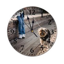 yanfind Fashion PVC Wall Clock Adorable Anonymous Attentive Calm Care Child Childhood Crop Curious Cute Mute Suitable Kitchen Bedroom Decorate Living Room