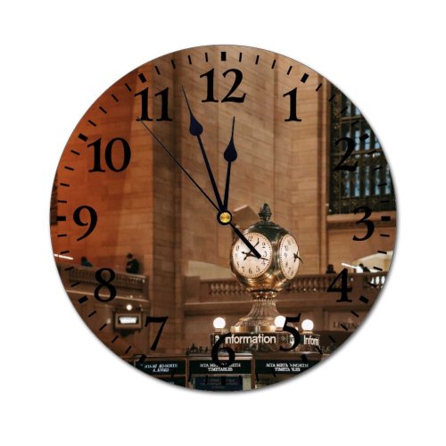 yanfind Fashion PVC Wall Clock Aged America Architecture Balcony Brick Wall Building Ceiling Cement Classic Column Mute Suitable Kitchen Bedroom Decorate Living Room