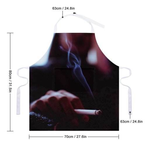 yanfind Custom aprons Addict Anonymous Bad Brunette Cigarette Confident Dark Faceless Female From white white-style1 70×80cm