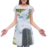 yanfind Custom aprons Architectural Design Architecture Building Exterior Futuristic Glass Growth High Landscape Leaves white white-style1 70×80cm