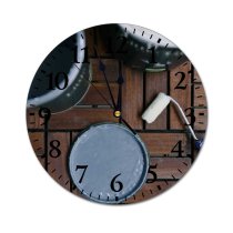 yanfind Fashion PVC Wall Clock Acrylic Apartment Brush Building Can Clean Container Space Craft Creative Mute Suitable Kitchen Bedroom Decorate Living Room