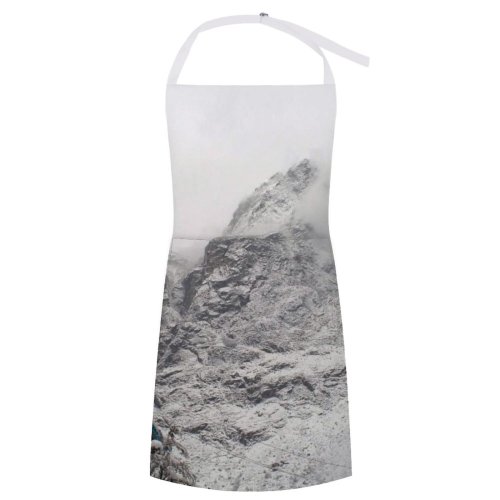 yanfind Custom aprons Peak Snow Himalayas Home Building Top Cloudy Fog Winter Snowbound white white-style1 70×80cm