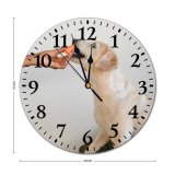 yanfind Fashion PVC Wall Clock Adorable Anonymous Carrot Chair Creature Crop Dog Eat Ethnic Faceless Mute Suitable Kitchen Bedroom Decorate Living Room