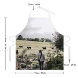 yanfind Custom aprons Adventure Anonymous Country Countryside Cow Daytime Explore Faceless Farmland Field Flora Grass white white-style1 70×80cm