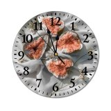 yanfind Fashion PVC Wall Clock Bloom Botany Bud Cloth Decor Decoration Delicious Detail Diet Dried Mute Suitable Kitchen Bedroom Decorate Living Room