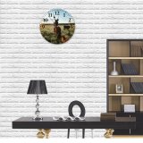 yanfind Fashion PVC Wall Clock Adolescent Anonymous Cattle Cloud Country Countryside Cow Dog Equine Evening Faceless Mute Suitable Kitchen Bedroom Decorate Living Room