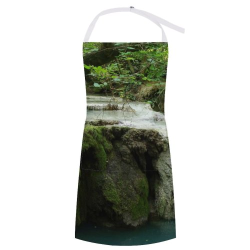 yanfind Custom aprons River Creek Cascade Waterfall Movement Natural Beautiful Bulgaria Forest Trees Outdoors white white-style1 70×80cm
