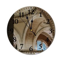 yanfind Fashion PVC Wall Clock Aged Arch Arched Architecture Archway Attract Building Ceiling Classic Column Construction Corridor Mute Suitable Kitchen Bedroom Decorate Living Room