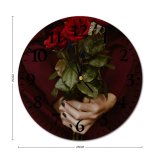 yanfind Fashion PVC Wall Clock Aroma Aromatic Bloom Botany Bouquet Bunch Calm Celebrate Chic Crop Delicate Mute Suitable Kitchen Bedroom Decorate Living Room