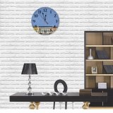 yanfind Fashion PVC Wall Clock Apartments Architectural Design Architecture Berlin Sky Building Space Daylight Exterior Glass Mute Suitable Kitchen Bedroom Decorate Living Room