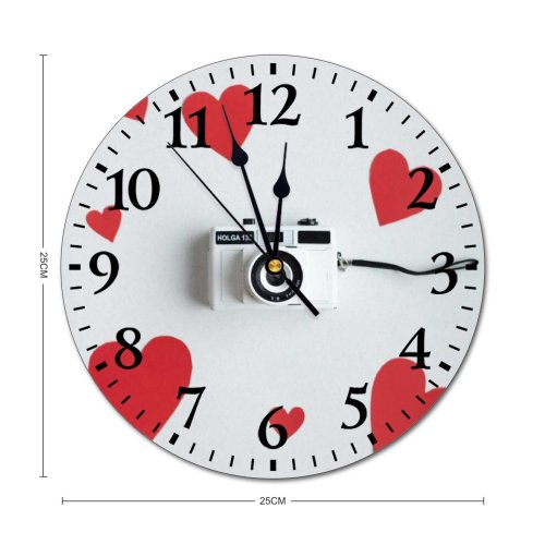 yanfind Fashion PVC Wall Clock Art Artwork Capture Celebrate Colorful Concept Creative Cute Cutout Decor Decoration Decorative Mute Suitable Kitchen Bedroom Decorate Living Room