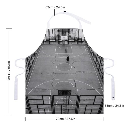 yanfind Custom aprons Action Active Barrier Basket Basketball Bw Challenge Competitive Court Determine Fence Field white white-style1 70×80cm