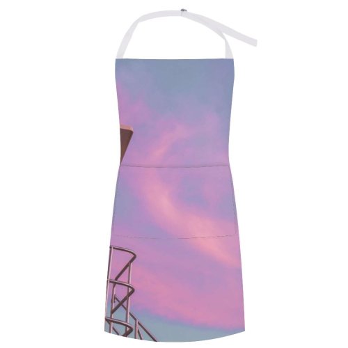 yanfind Custom aprons 911 Beach Sunset Beautiful Golden Hawaii Guard Oahu Palm Tree Pastel white white-style1 70×80cm