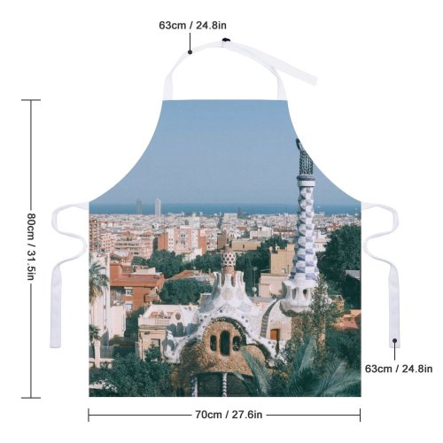 yanfind Custom aprons Aged Amazing Architecture Barcelona Sky Building City Cityscape Colorful Construction Daytime white white-style1 70×80cm