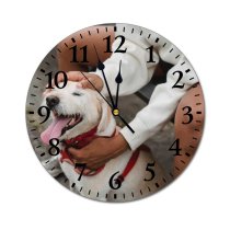 yanfind Fashion PVC Wall Clock Adorable Anonymous Bench Friend Care Caress City Creature Crop Mute Suitable Kitchen Bedroom Decorate Living Room