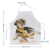 yanfind Custom aprons Adorable Attention Attentive Calm Creature Curious Cute Dog Eyewear Fluff Focus Funny white white-style1 70×80cm