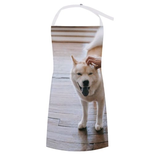 yanfind Custom aprons Adorable Affection Akita Friend Blurred Bonding Care Caress Content Crop white white-style1 70×80cm