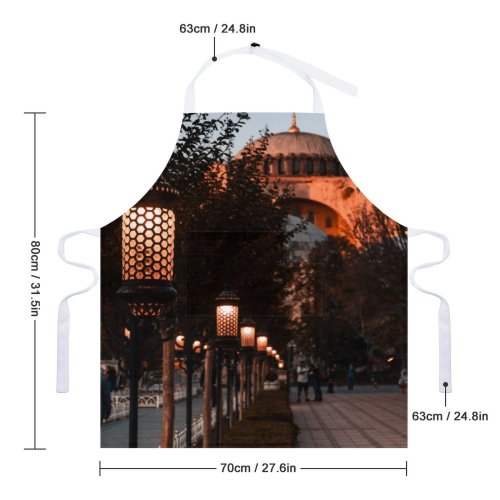yanfind Custom aprons Aged Alley Ancient Architecture Attract Building Cathedral Church Cloudless Construction white white-style1 70×80cm