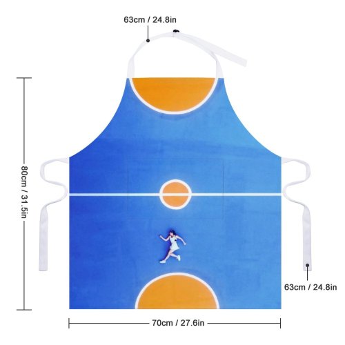 yanfind Custom aprons Active Activewear Aerial Athlete Basketball Competition Court Drone Energy Female Fitness white white-style1 70×80cm