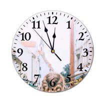 yanfind Fashion PVC Wall Clock Admire Alone Anonymous Architecture Attract Blond Blurred Braid Building Café Casual City Mute Suitable Kitchen Bedroom Decorate Living Room