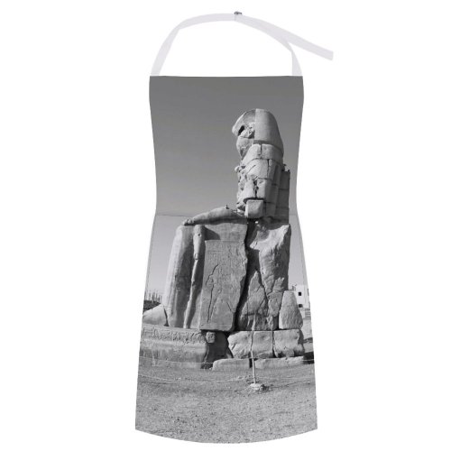 yanfind Custom aprons Aged Ancient Archaeology Architecture Art Attract Blurred Bw Civilization Cloudless Colossi Memnon white white-style1 70×80cm