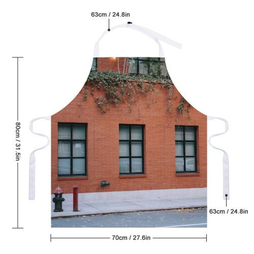 yanfind Custom aprons Accommodation Apartment Architecture Balcony Brick Wall Building City Construction Daylight Daytime white white-style1 70×80cm