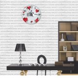 yanfind Fashion PVC Wall Clock Art Artwork Capture Celebrate Colorful Concept Creative Cute Cutout Decor Decoration Decorative Mute Suitable Kitchen Bedroom Decorate Living Room