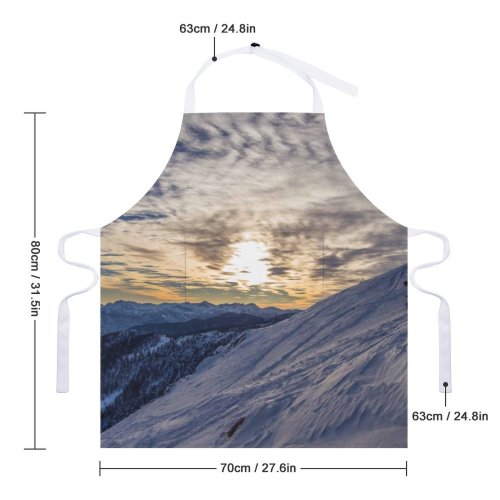 yanfind Custom aprons Adventure Alps Beautiful Climbing Clouds Dawn Dusk Freedom High Hike Hiker Hiking white white-style1 70×80cm