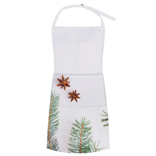 yanfind Custom aprons Advent Christmas December Decoration Fir Happy Holidays Season Interior Design Leaf white white-style1 70×80cm