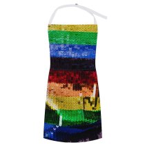 yanfind Custom aprons Art Texture Abstract Flag Design Fabric Country Wear Wool Handmade Coloring Yarn white white-style1 70×80cm